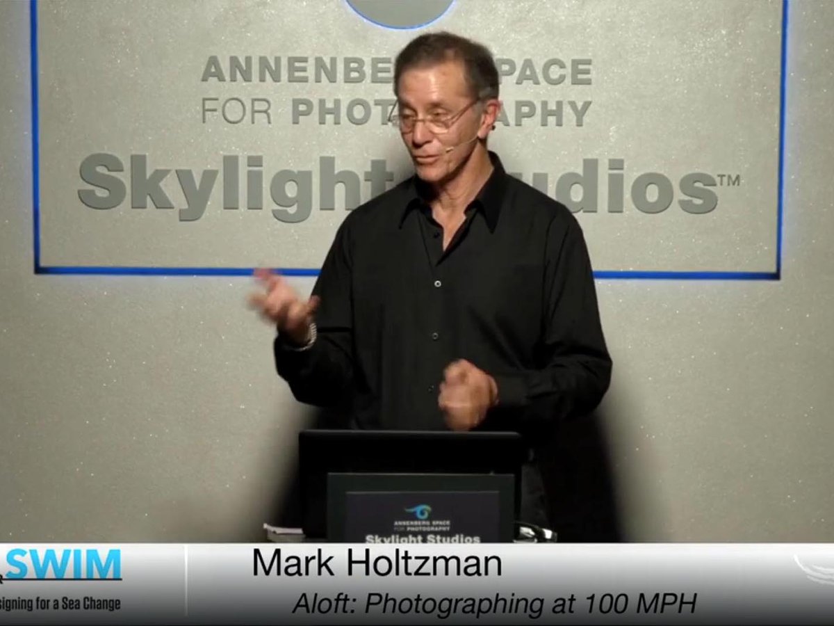 Blog image of Mark Holtzman speaking at Annenberg Space for Photography Iris Nights Lecture