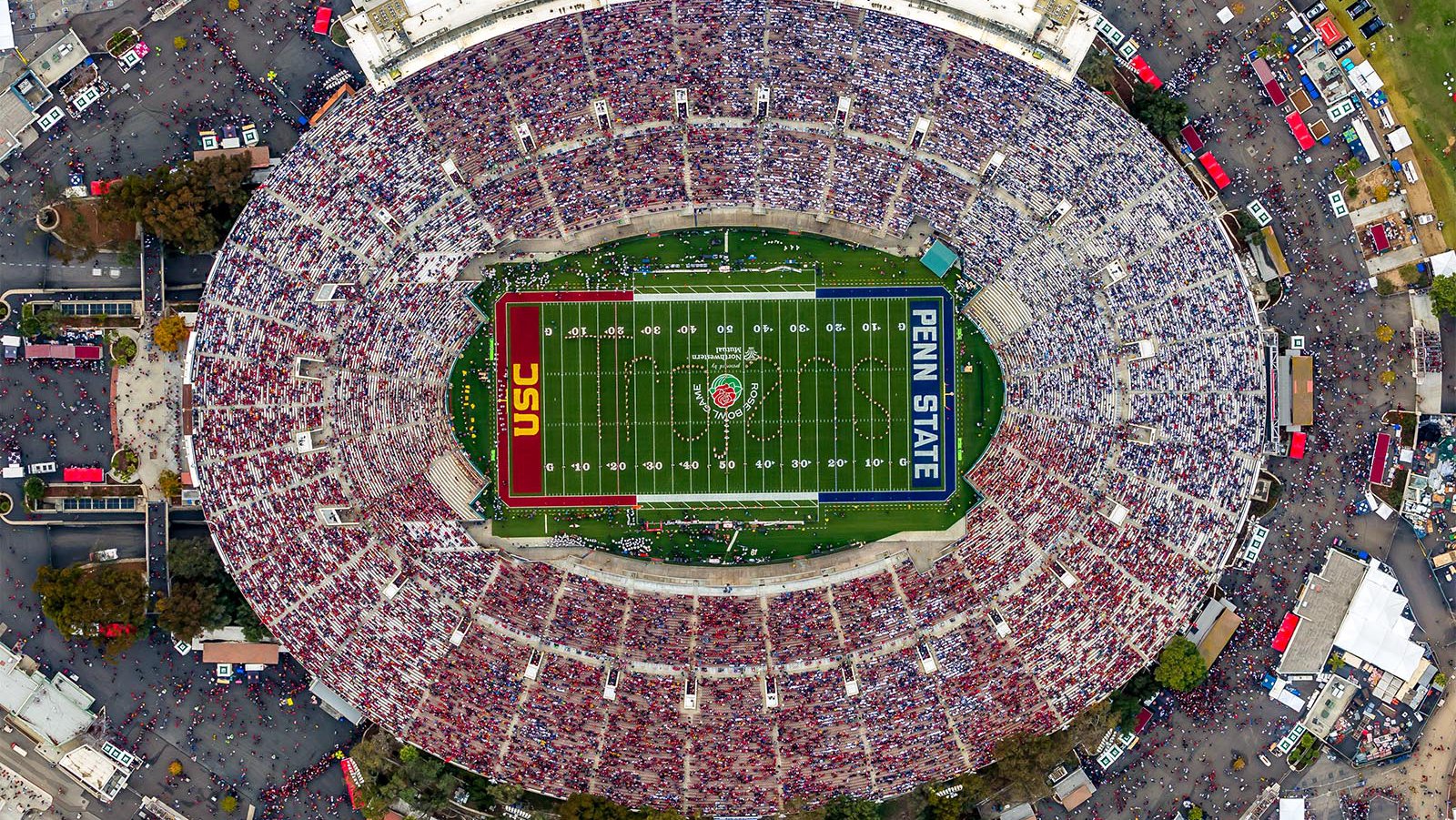 Blog picture of the 2017 Rose Bowl Game where the USC Trojans Football Team played the Penn State University Nittany Lions