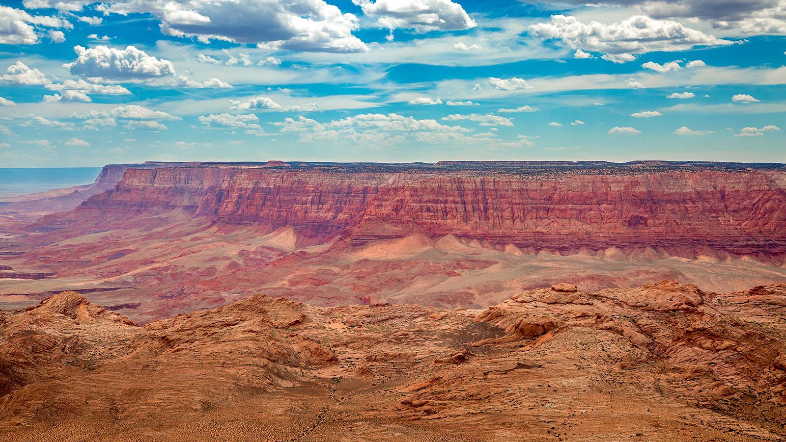 Blog photo of the Grand Canyon National Park with red rock contrasted against blue skies