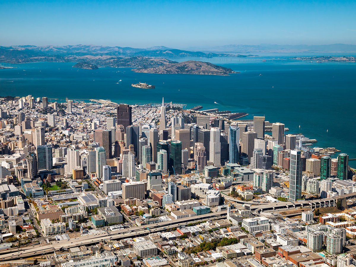Blog image of the San Francisco skyline with Marin County and Alcatraz Island visible in the background