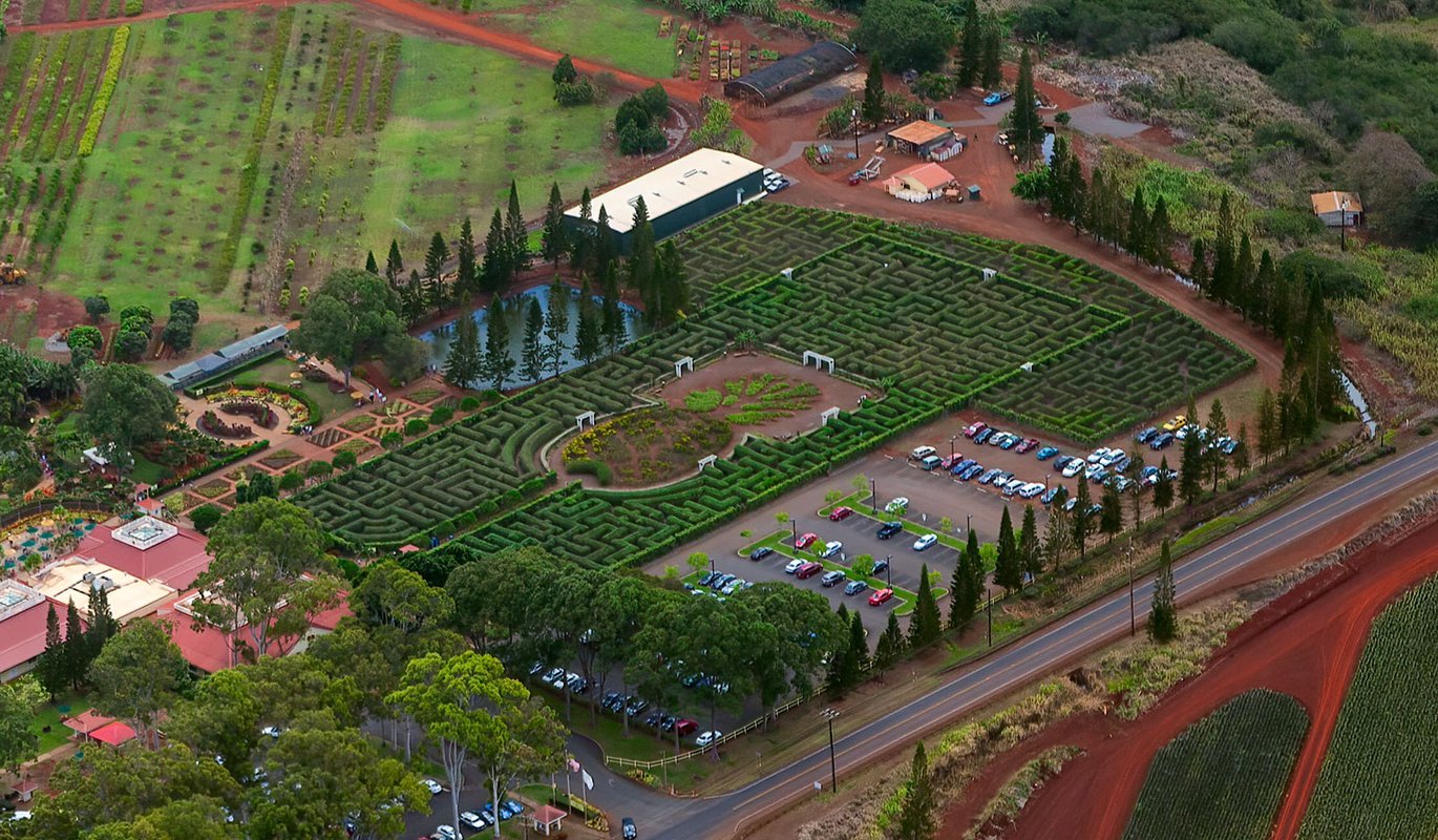 Dole Pineapple Maze On The Island Of Oahu | West Coast Aerial ...